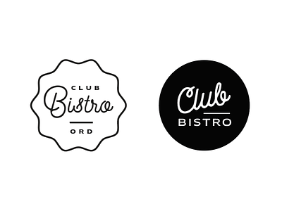 United Club – Club Bistro marks emblem logo menu restaurant