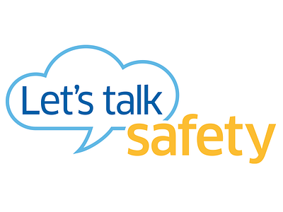 Let's Talk Safety logo airlines art direction cloud comment bubble logo safety talk