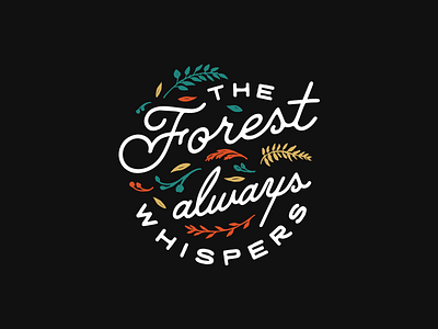 The Forest forest illustration leaves merch nature print tshirt typography