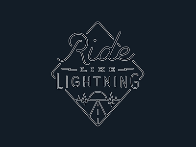 Ride Like Lightning illustration lightning print thunder typography