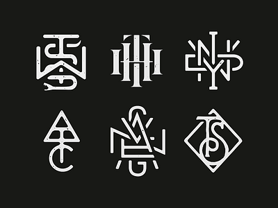 Monograms branding icon logo monogram typography
