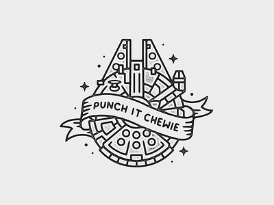 Punch It! illustration linework monoline print starwars tattoo