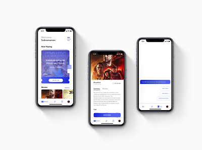 Adobe XD Challenge - Day 8 - Movie Booking App adobe xd app concept design movies ui ux