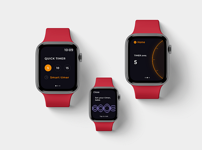 Adobe Challenge - Day 7 - Watch Timer App adobe xd apple watch design concept design timer app ui ux