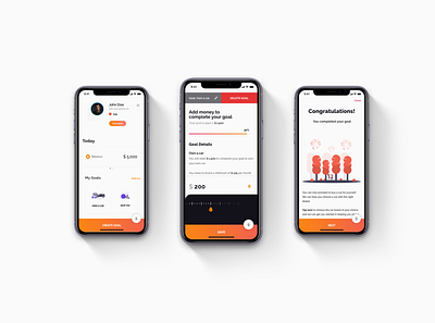 Adobe XD Challenge - Day 2 - Goals adobe xd banking concept design goals ui ux xddailychallenge