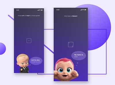 Baby Name Generator - XDDailyChallenge adobe xd concept design landing design ui xddailychallenge