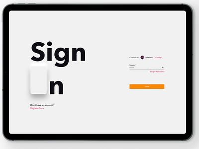 Sign-In page concept design sign in ui