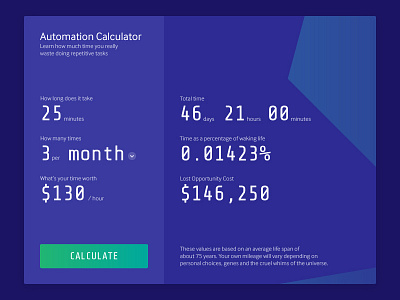 Daily UI #004 - Calculator 004 automation blue calculator daily flat monospace ui