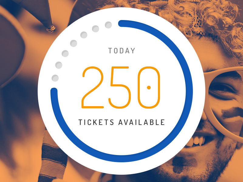Counter UI cards orange ticket gui conceptual radio button design ux ui counter