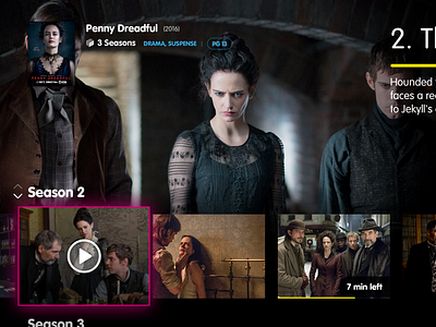 TV UI: Season Page amazontv dashboard html5 movies samsung seasons shows smartv tv tvos ui ux