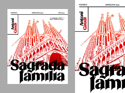 Sagrada familia artwork background book cover branding cover art creative design editorial illustration modern niche portfolio poster poster idea poster series type typographic poster typography ui vector