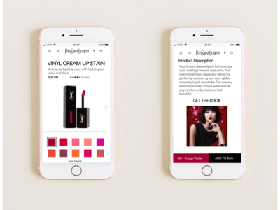 YSL Mobile Redesign makeup mobile ui web design ysl