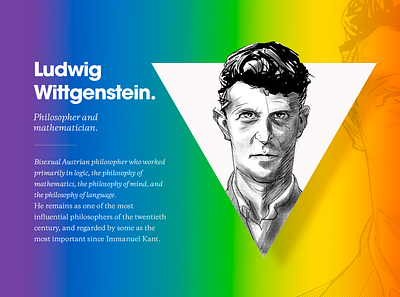 Ludwig Wittgenstein app design illustration lgbt ui web