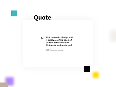 Quotation clean design quotation quote section testimonial typography uix ux web webdesign