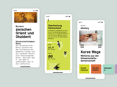Science Magazine adobexd mobile webdesign