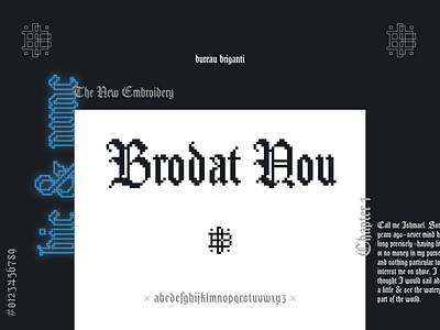 Brodat Nou blackletter font type typography