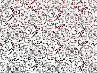 Pattern II apparel chains engraving leaves pattern swords vector