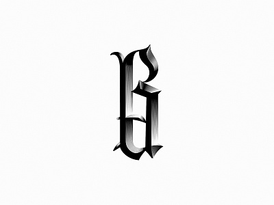 Monogram II blackletter branding fraktur identity logo monogram typography