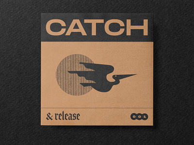 Catch & Release bird graphic design illustration logo texture