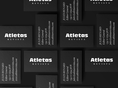 Atletas Revista Business Cards brand identity branding business card carte de visite design identity logo stationery