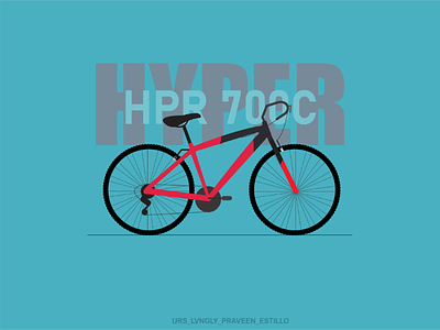 Bike Hyper HPR700C adobe bicycle bike design hpr 700c hyper illustration illustrator minimal