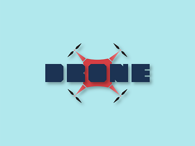 Drone design drone font illustration minimal shadow text wings