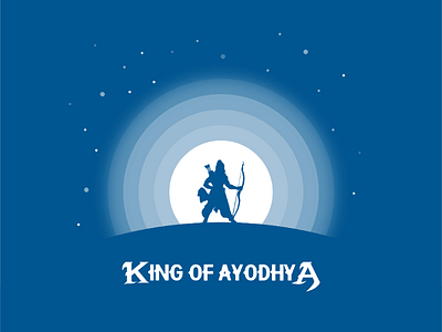 Lord Ram font illustrator king of ayodhya lord minimal ram text vector