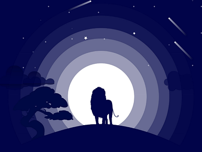 Minimal lion art