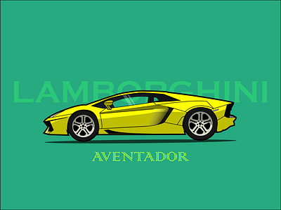 aventador adobe illustrator color pallete illustration lamborghini yellow