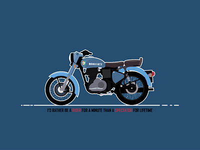 Motorbike adobe illustrator minimal royal enfield