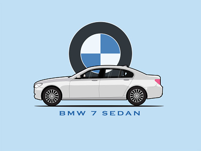 BMW 7 SEDAN 7 series adobe bmw illustration minimal
