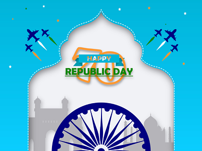 Republic day adobe army design illustration india indian gate republic day taj mahal