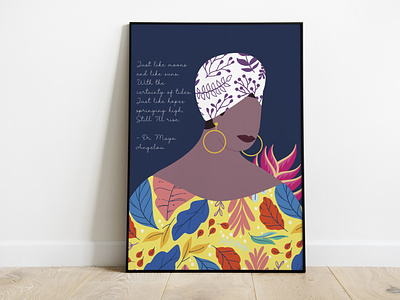 Maya Angelou - Vector illustration