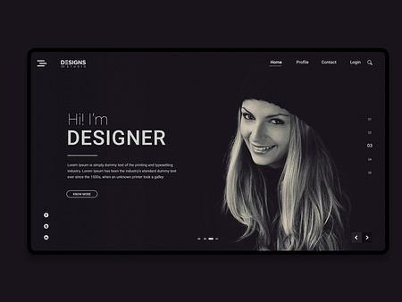 I'm designer landing page..... by Khurshid Alam on Dribbble