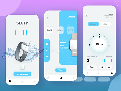 Mobile App "Sixty" app design ui ux web