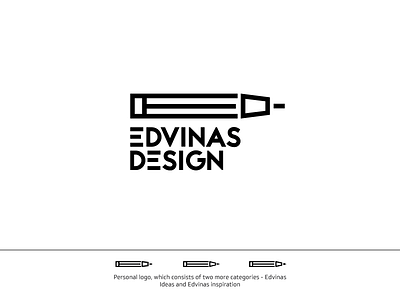 Personal logo brush design ed edvinas logo monogram pen pencil personal