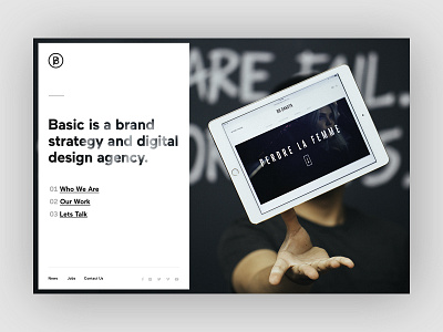 Basic Redesign Homepage concept agency design portfolio video web