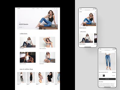 E-commerce main page redesign ecommerce shop main page minimal web mobile design website design