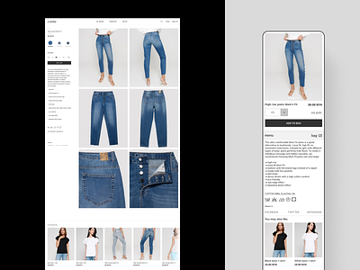 E-commerce product page redesign ecommerce minimalism product page webdesign webmobile website