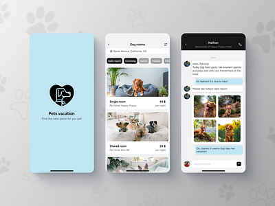 Pets hotel Mobile App iOS