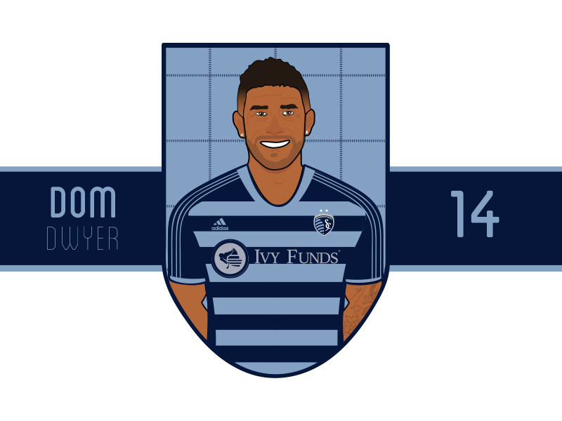 Dom Dwyer Sporting KC mls sporting kc dom dwyer illustration football soccer