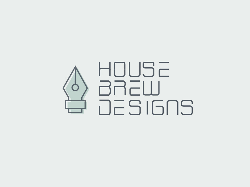 House Brew Designs Logo typography vector logo house brew designs