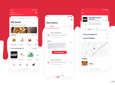Delivery App app delivery ios red