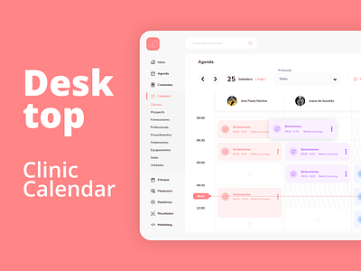 Clinic Calendar - Desktop clinic desktop ui uiux web webdesign