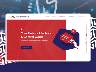 IL.EL. Engineering Ltd. - Website Redesign Concept branding business cta button dailyui design electrical icon illustration ui uidesign uiux user experience user interface design userinterface ux vector web web design website website design