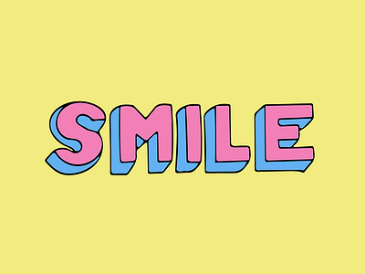 Smile handlettering handtype typography