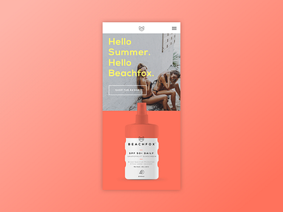 Beachfox Grapefruit Sunscreen brand agency branddesign brandidentity branding productdesign suncream sunscreen ux ux ui website design