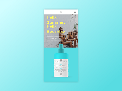 Beachfox Coconut Sunscreen branddesign brandidentity branding design productdesign suncream sunscreen ui ux website design