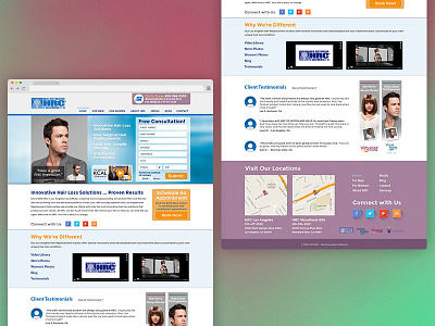 Cleanup hair restoration homepage photoshop web webdesign