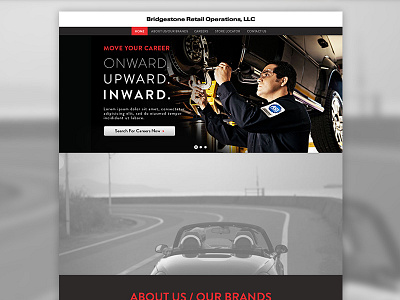 Parallax one page homepage parallax tires web